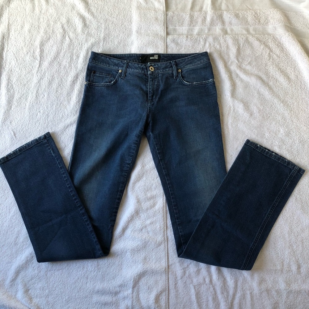 Love Moschino Jeans with Rhinestone Embellishment